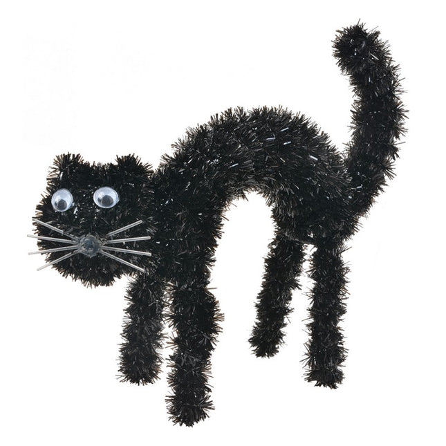 Decoração engraçada de Halloween Gato Preto Plástico