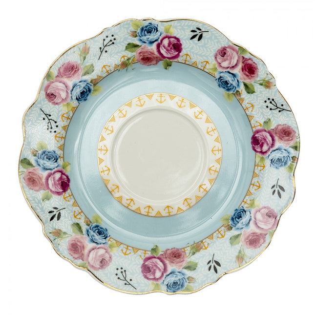 Cup & Saucer blue white porcelain