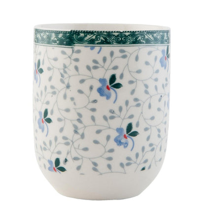 Mug 100 ml Blue Green Round Flowers