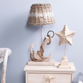 lamp base beige wood anchor rectangle