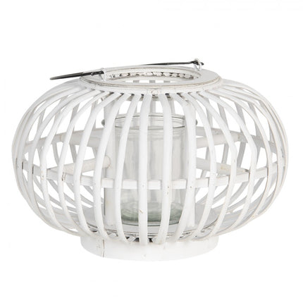 Wind-Light-White-Glass-Round-summer-time-candlesstick