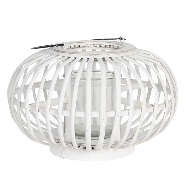 Wind-Light-White-Glass-Round-summer-time-candlesstick
