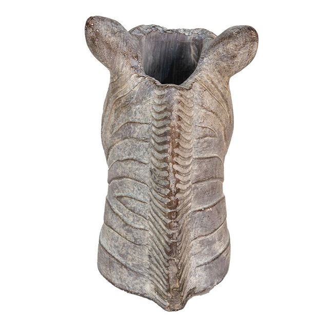 Flower pot Zebra grey stone