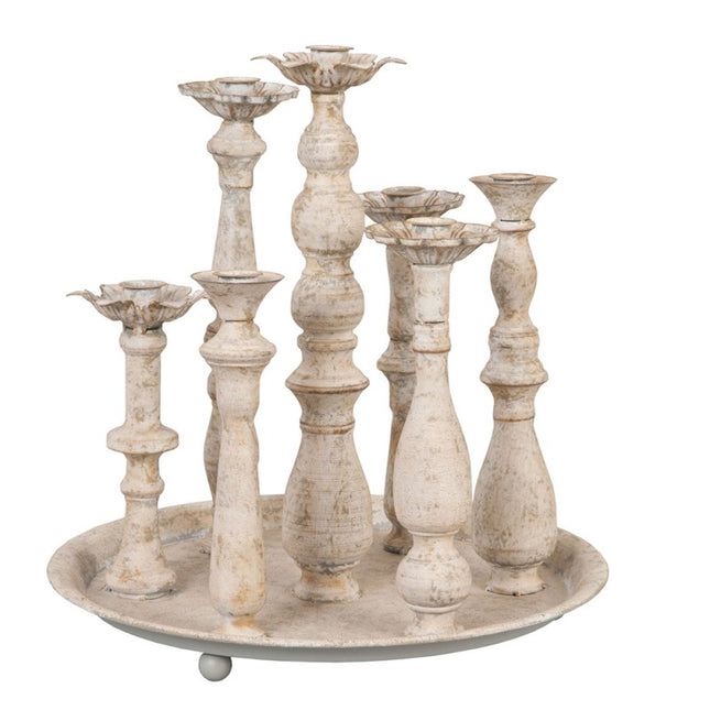 Candle Holder ⌀ 35 cm White