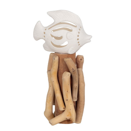 Fish-figurine-on-wooden-trunk