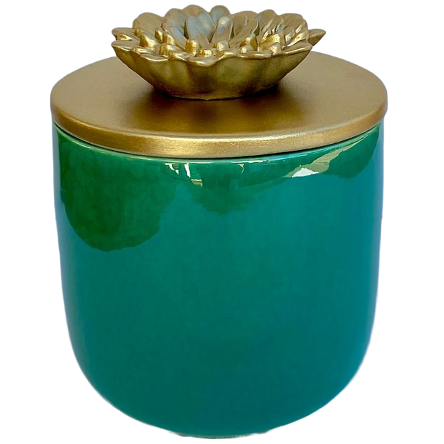 decorative-green-jar-golden-color-flowerlid