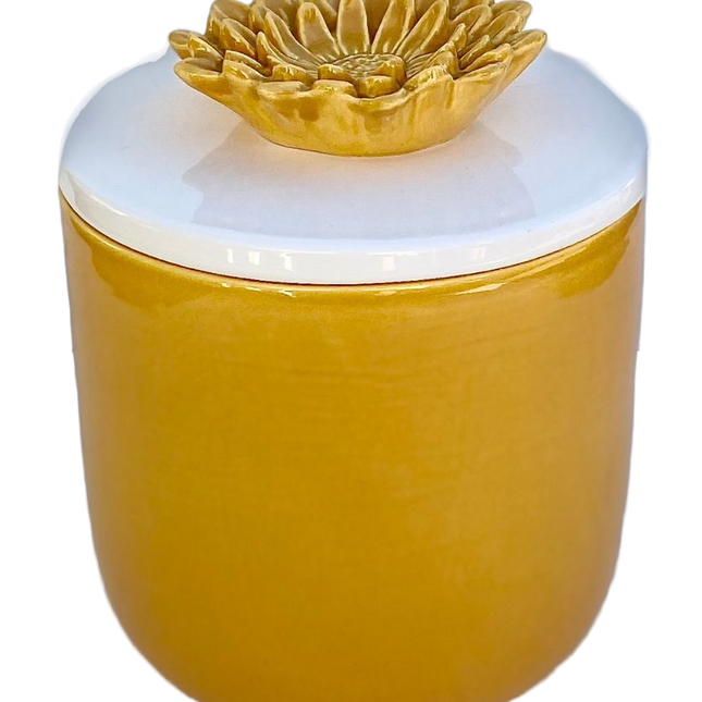 yellow-jar-flower-lid-ceramics