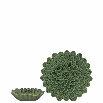 decorative-green-water-lily-flowers-ceramics-wall-decoration