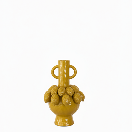 Yellow lemon vase