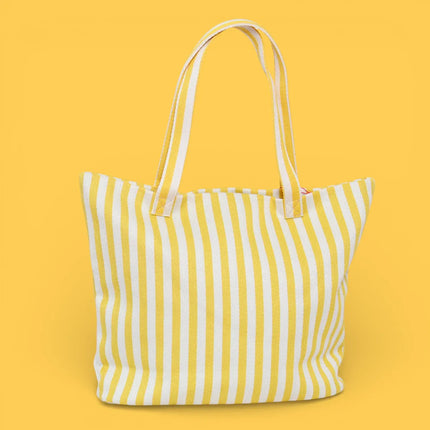 Agatha Ruiz de la Prada - yellow striped Beach Tote