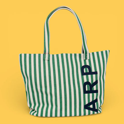 Agatha Ruiz de la Prada - green striped Beach Tote
