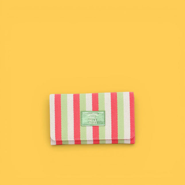 Agatha Ruiz de la Prada - canvas coin purse fuchsia stripes