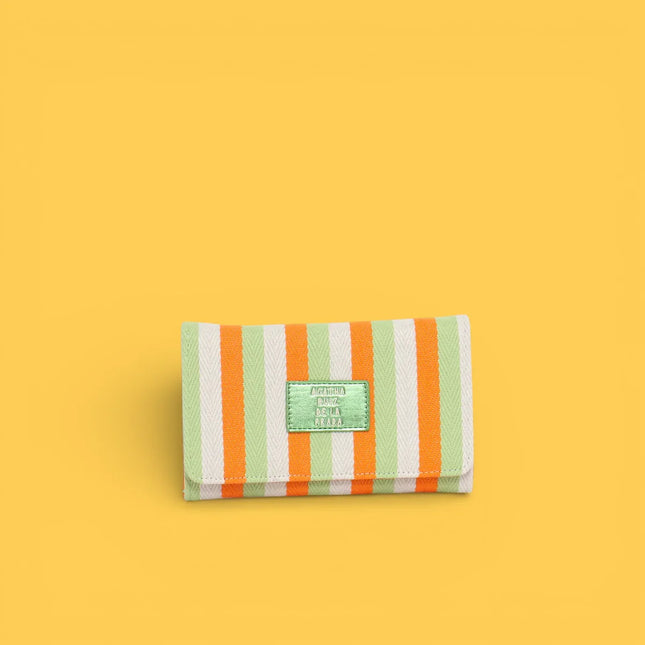 Agatha Ruiz de la Prada - canvas coin purse orange stripes