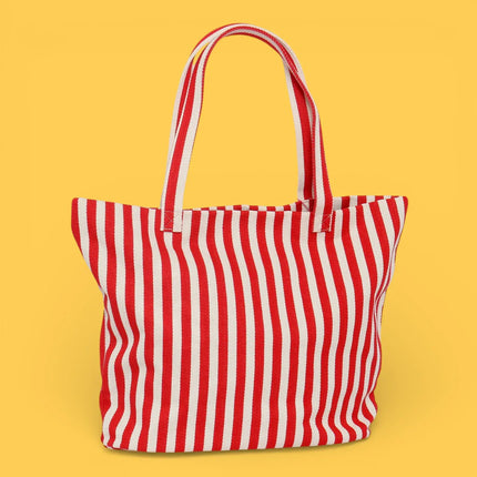 Agatha Ruiz de la Prada - red striped Beach Tote