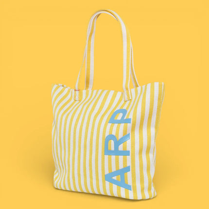 Agatha Ruiz de la Prada - yellow striped Beach Tote