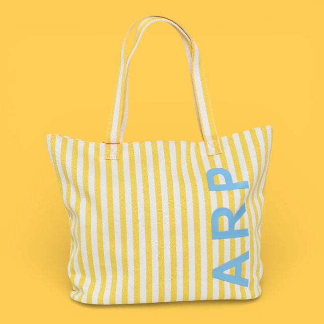 Agatha Ruiz de la Prada - yellow striped Beach Tote