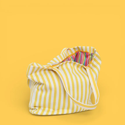 Agatha Ruiz de la Prada - yellow striped Beach Tote
