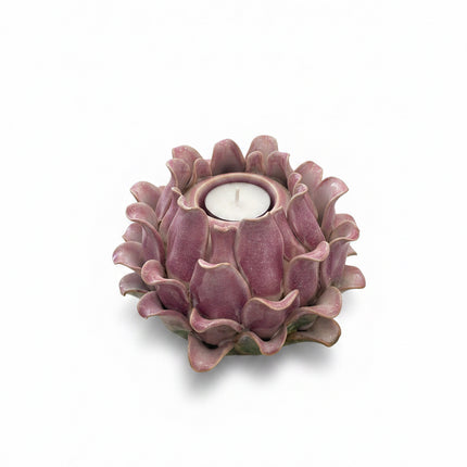 Decorative purple candle holder