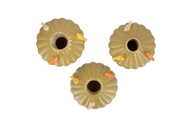 Bird Mushroom Vase Olive