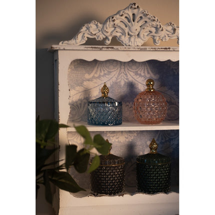 Blue Glass Jar with Lid