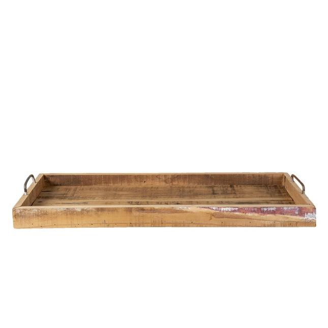 Tray Brown Wood Rectangle