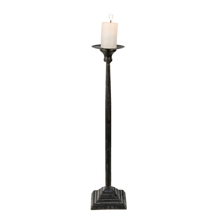 Porta-velas Ø 10X31 cm Ferro Preto