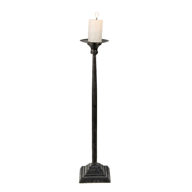Porta-velas Ø 10X31 cm Ferro Preto