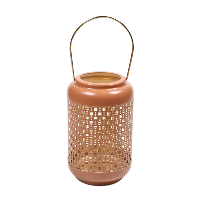 Candle holder metal sand (copper coloured)