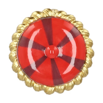 Pote vermelho quebra-nozes de doces