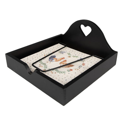 napkins-cotton-set-of-20-beige-blue-paper-chicken-and-rooster-square