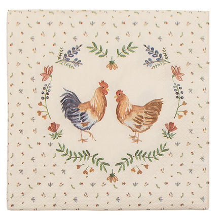 Napkins-beige-blue-paper-chicken-rooster-square