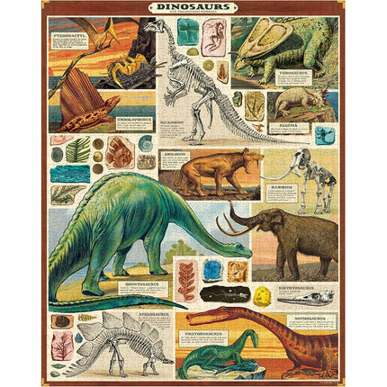 Cavallini vintage puzzle Dinosaurs