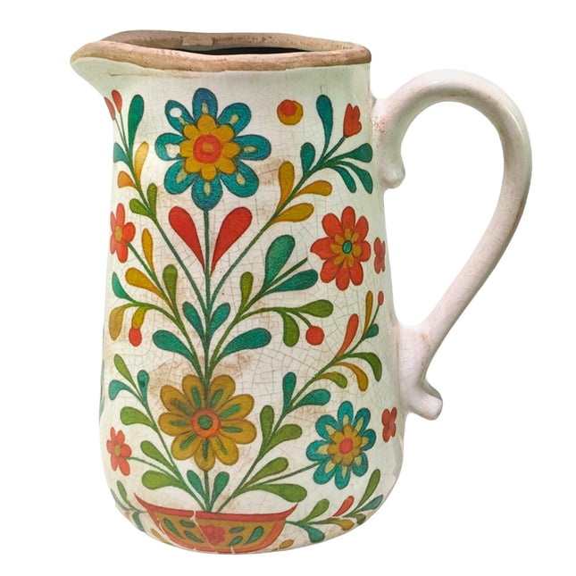 Ceramic Jug with flower print