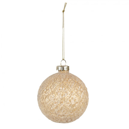 Yellow Glass Bauble set of 2