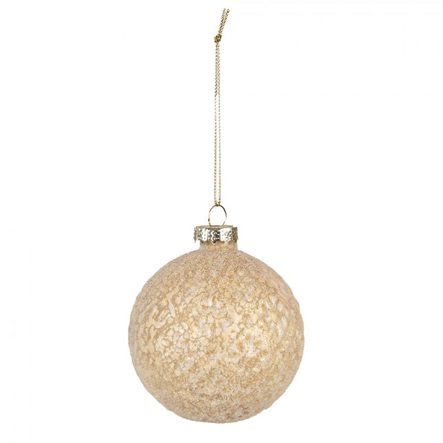 Yellow Glass Bauble set of 2