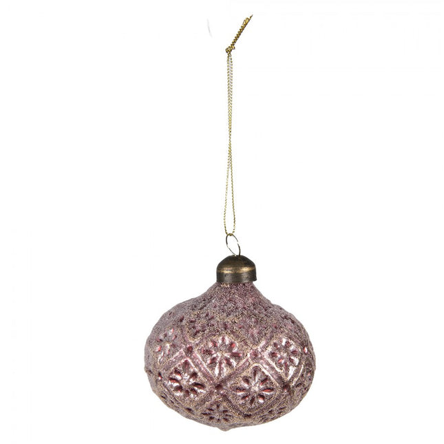 Christmas Bauble Red Glass Set of 2
