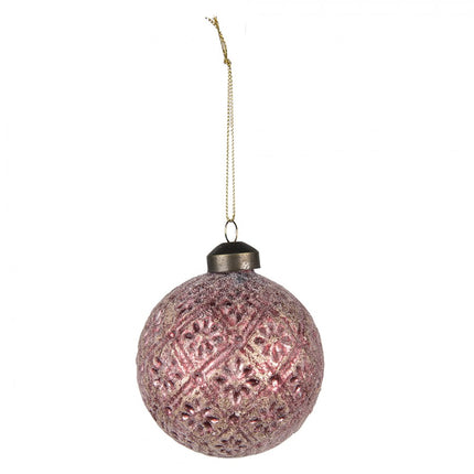 Christmas Bauble Red Glass Set of 2