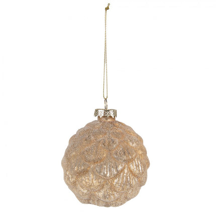 Yellow Glass Bauble set of 2