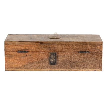 Tea box Wood & ceramic Chicken