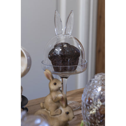 Cloche Rabbit Round Glass