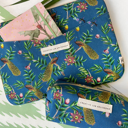 Passion Peacock Pencil Case/Pouch Flat