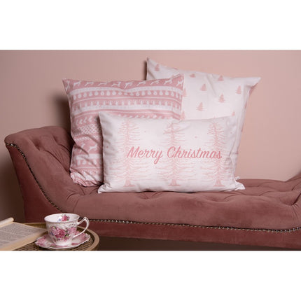 Cushion Cover Pink Christmas Trees