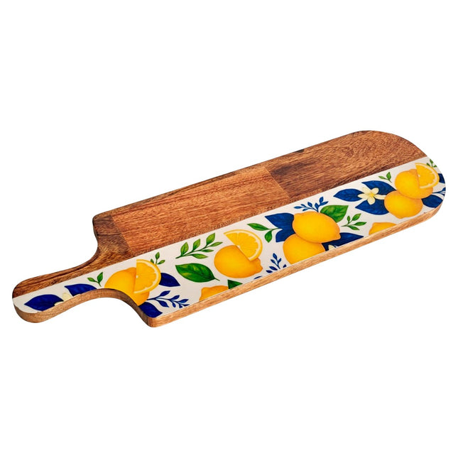 Large wooden cutting board - lemon