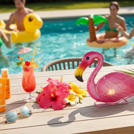 Porta-velas Flamingo