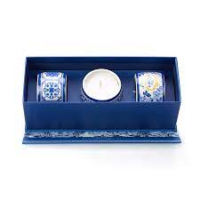 Gold & Blue Aromatic Tealight set of 3 Castelbel