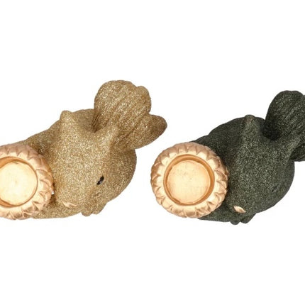 Jingle dark green squirrel, standing
