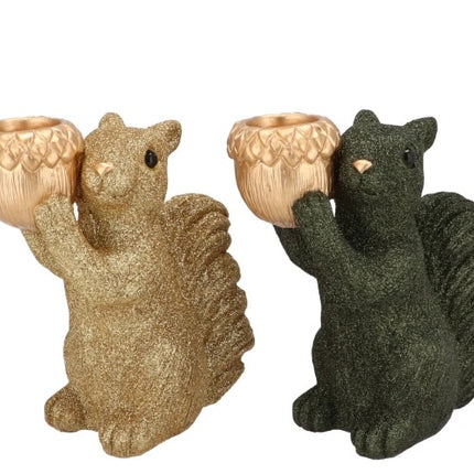 christmas-gold-glitter-squirrel-standing-candle-holder
