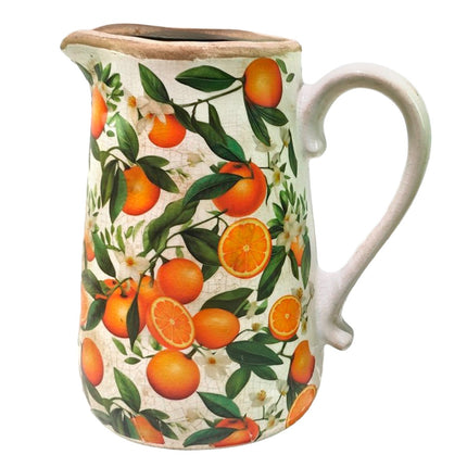 Ceramic Jug with oranges print