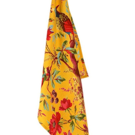 kitchen-towel-cotton-yellow-paradise-birds
