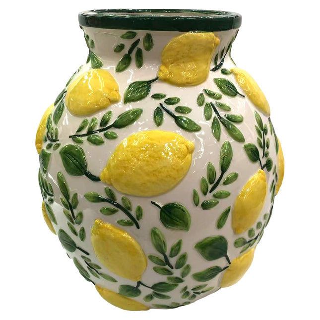 Vase lemons medium